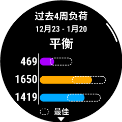 表盘 - 训练负荷重点